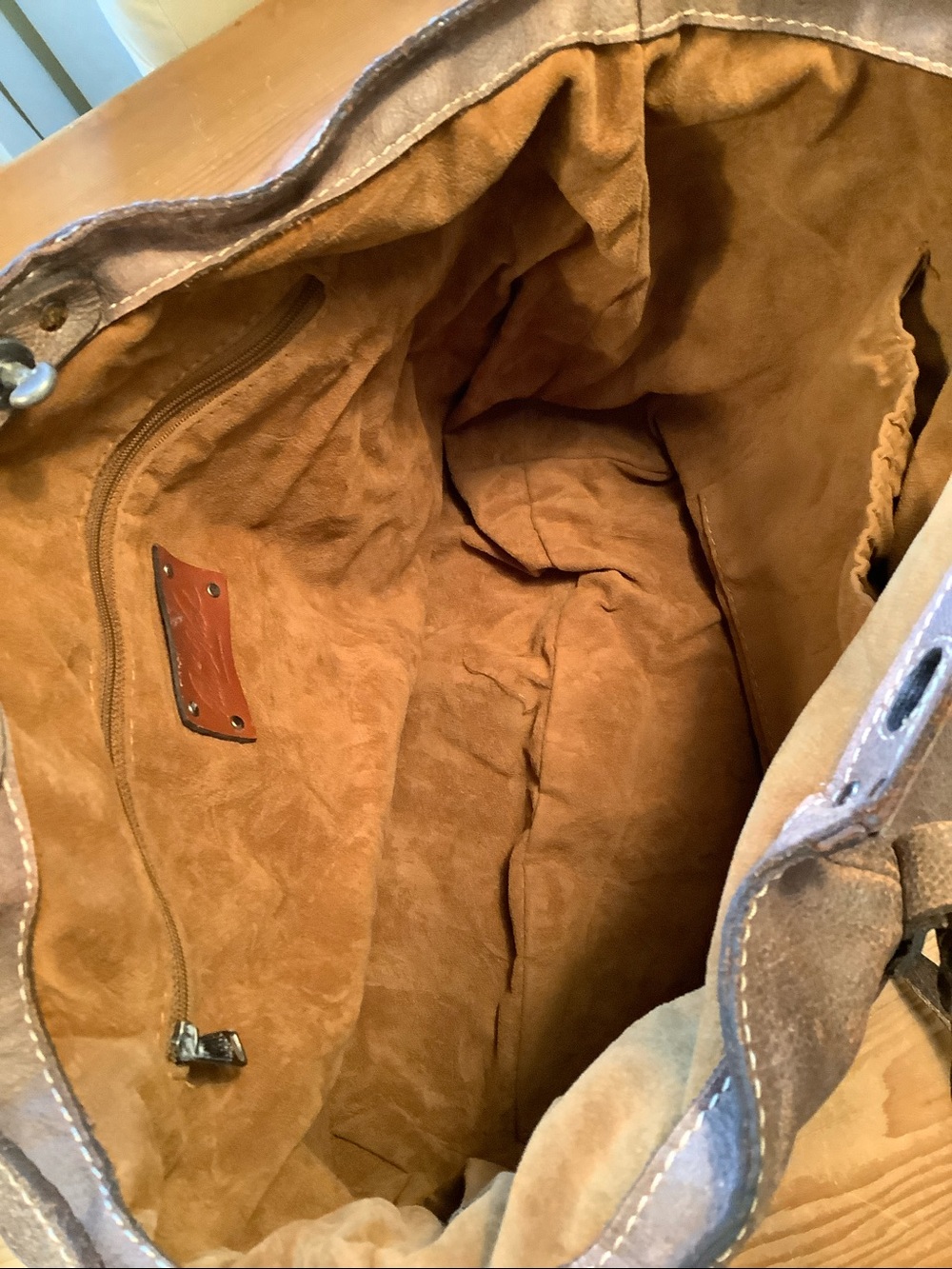 Patricia Nash Benvenuto *PROJECT* Tan & Brown Leather Tote Bags Lot - Picture 8 of 16